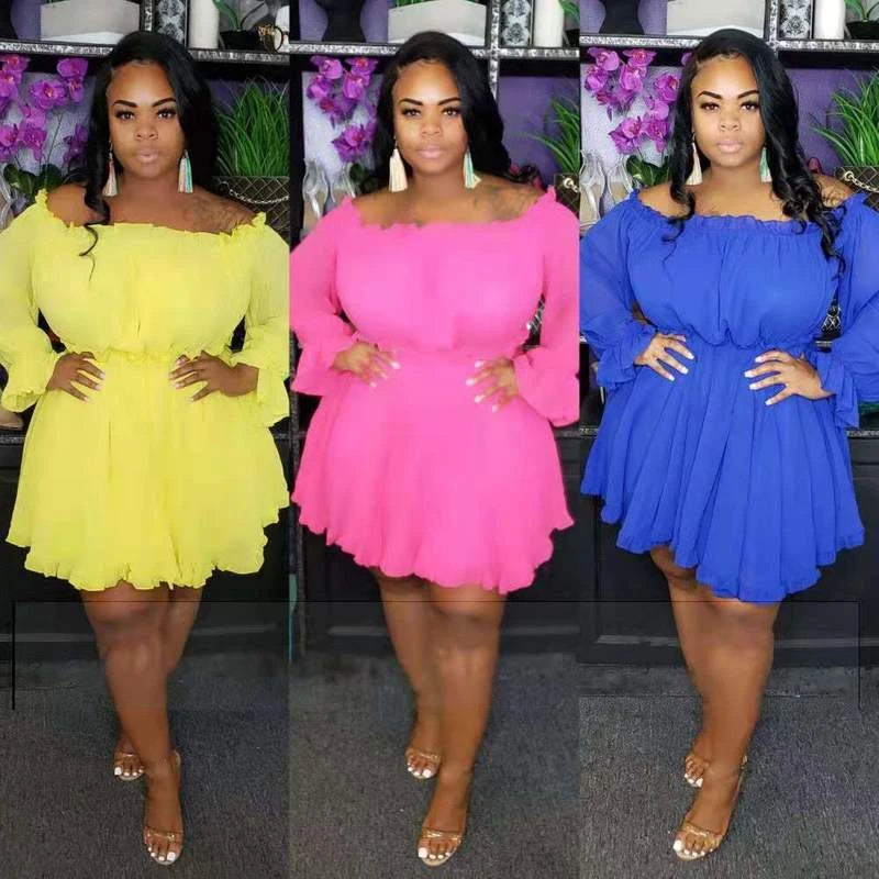 Off Shoulder Sheer Dress Plus Size Classee Boutique 8388