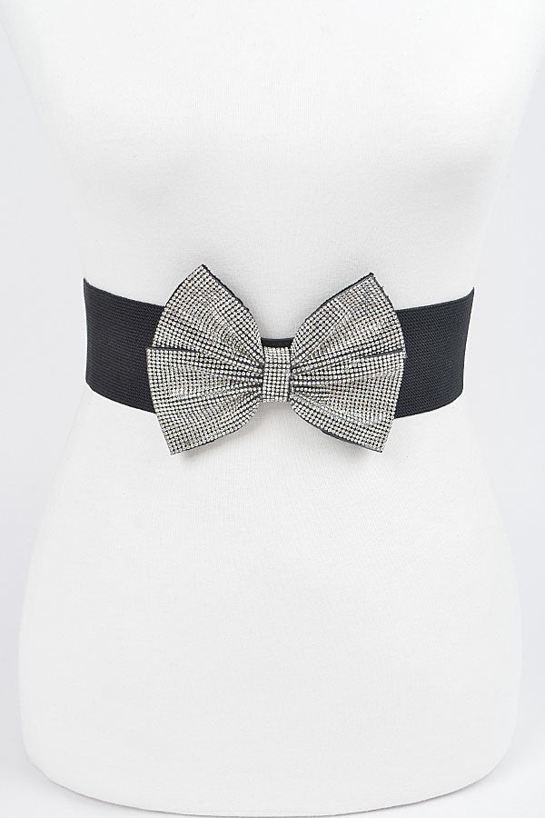 Rhinestone Bow Belt