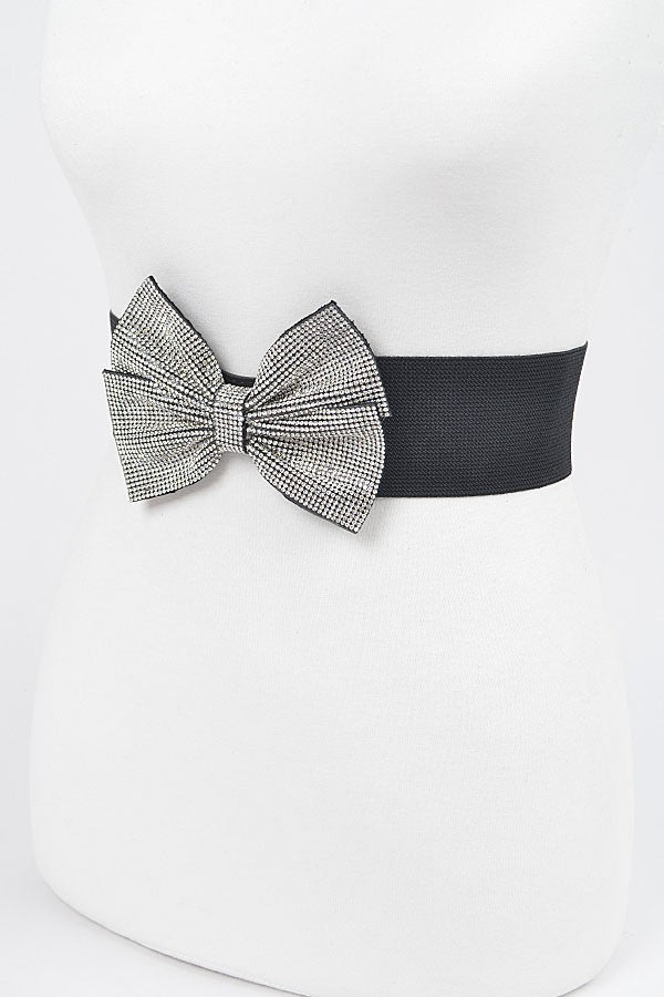 Rhinestone Bow Belt