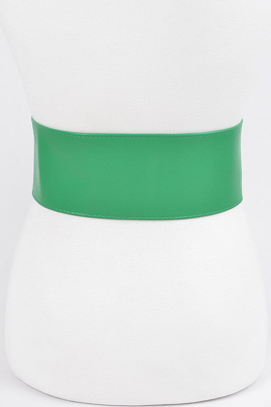 Green Faux Leather Belt