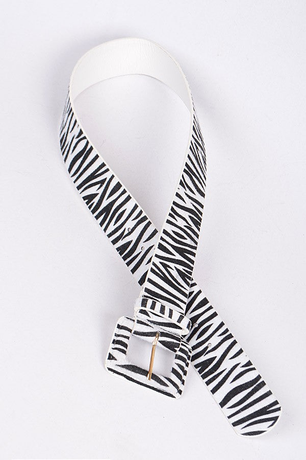 Zebra Print Belt