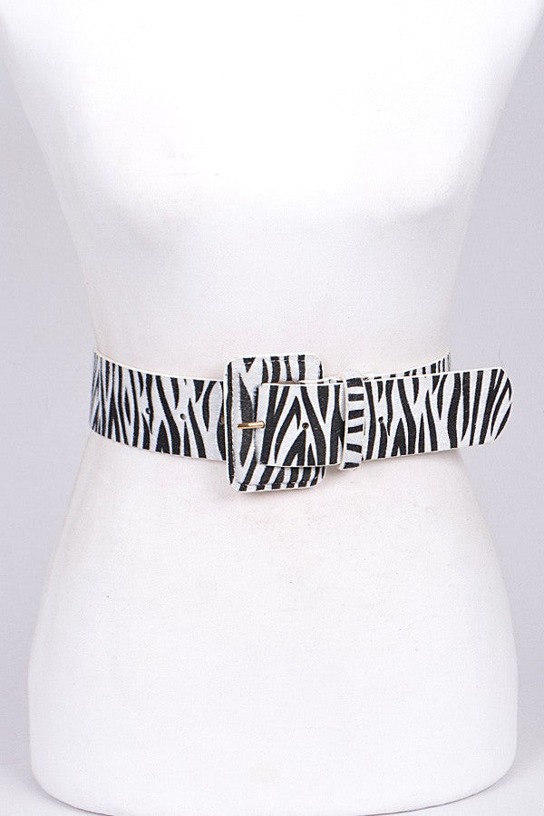 Zebra Print Belt