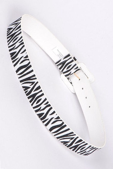 Zebra Print Belt